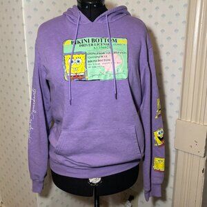 Spongebob Bikini Bottom License Big Kid's Hoodie - Lavender
